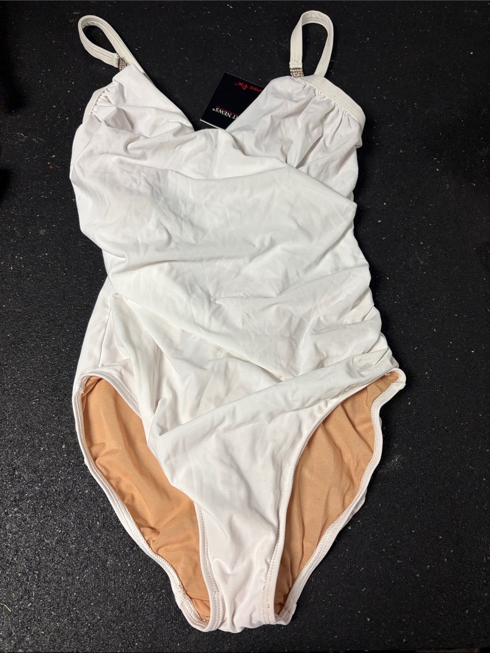 Y2K NewPort News Shape FX White One-Piece Swim Suit